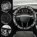 Powwow Store gb nat00441 black pattern steering wheel cover