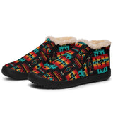 Navy Native Tribes Pattern Native American Winter Sneakers - Powwow Store