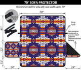 Purple Native Tribes Pattern Native American 70 Chair Sofa Protector - Powwow Store