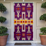 GB-NAT00062-09 Purple Tribe Design Native American Door Sock