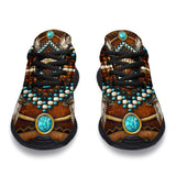 GB-NAT00023-04 Mandala Brown Native American Sport Sneakers