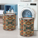 Powwow Store gb nat00225 orange native tribes laundry basket