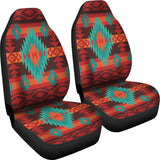 Powwow Store gb nat00611 red geometric pattern car seat cover