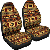 GB-NAT00507 Brown Ethnic Pattern Native Car Seat Covers