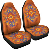 Powwow Store gb nat00538 02 orange pattern car seat covers