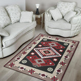 Ethnic Tribal Red Brown Pattern Native American Area Rug