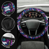 Powwow Store gb nat00380 purple tribe pattern steering wheel cover