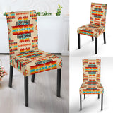 GB-NAT00402-03 Cream Pattern Native Dining Chair Slip Cover