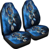 Blue Galaxy Dreamcatcher Native American Car Seat Covers