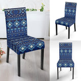 GB-NAT00407 Navy Pattern Native Dining Chair Slip Cover