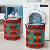 Powwow Store gb nat00611 red geometric pattern laundry basket