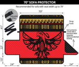 Red Thunderbird Native American 70" Sofa Protector - Powwow Store