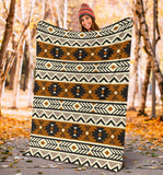 Powwow Store gb nat00522 brown seamless pattern blanket