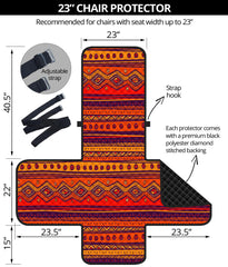 GB-NAT00576 Pattern Color Orange 23" Chair Sofa Protector