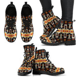 GB-NAT00062-01 Black Tribe Design Native American Leather Boots