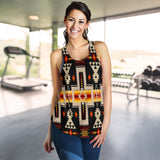 Powwow Store gb nat00062 01 black tribe design native american racerback tank