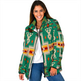 GB-NAT00062-08 Green Tribe Design Women's Padded Jacket