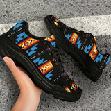 Powwow Store gb nat00363 blue pattern chunky sneakers