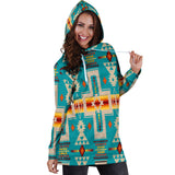 Powwow Store gb nat00062 05 turquoise tribe design native american hoodie dress