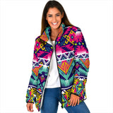 GB-NAT00071 Full Color Thunder Bird Native Women's Padded Jacket