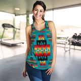 Powwow Store gb nat00046 14 blue native tribes pattern native american womens racerback tank