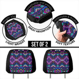 GB-NAT00380 Purple Tribe Pattern Headrests Cover
