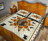 Tribe Chief & Warriors Pattern Native American Quilt Bed Set - Powwow Store