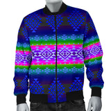 Powwow Storegb nat00680 04 pattern blue native mens bomber jacket