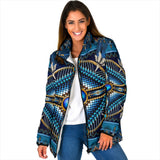 Powwow Storegb nat00083 naumaddic arts blue womens padded jacket