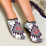 GB-NAT00049	Tribal Colorful Pattern Native American Aqua Shoes
