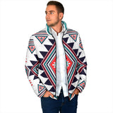 Powwow Storegb nat00146 white geometric native mens padded jacket