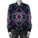 Powwow Storegb nat00565 dark color pattern womens bomber jacket