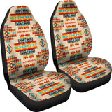 GB-NAT00402-03 Cream Pattern Native Car Seat Covers