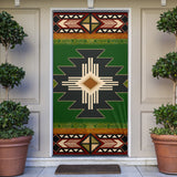 GB-NAT0001-01 Southwest Green Symbol Native American Door Sock