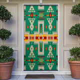 GB-NAT00062-08 Green Tribe Design Native American Door Sock