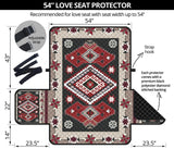 Gray Red Pattern Native American Chair Sofa Protector