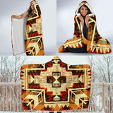 Southwest Yellow Symbol Native American Hooded Blanket