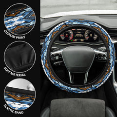 GB-NAT00613 Retro Colors Tribal Seamless Steering Wheel Cover