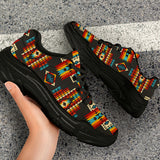 GB-NAT00402 Black Pattern Native Chunky Sneakers