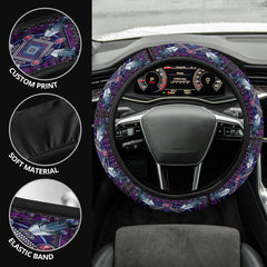GB-NAT00023-03 Naumaddic Arts Dark Purple Steering Wheel Cover