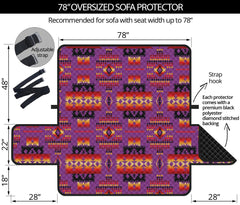 Purple Tribal Native American 78' Chair Sofa Protector - Powwow Store