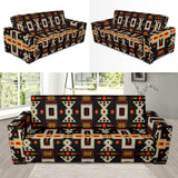 GB-NAT00062-01 Black Tribe Design Native 90" Sofa Slip Cover