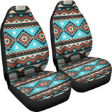 GB-NAT00319 Tribal Line Shapes Ethnic Pattern Car Seat Covers