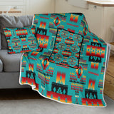 Powwow Storegb nat00046 01 tribes pattern pillow blanket