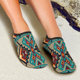 GB-NAT00016	 Native American Culture Design Aqua Shoes