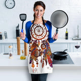 White Dreamcatcher Mandala Native American Apron - Powwow Store