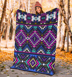 Powwow Store gb nat00380 purple tribe pattern blanket