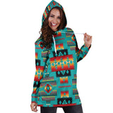 Powwow Store gb nat00046 01 blue native tribes pattern native american hoodie dress