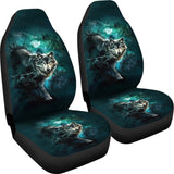 SCS-0013 Green Wolf Forest Car Seat Covers