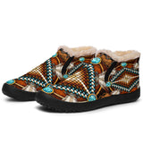 Naumaddic Arts Brown Native American Winter Sneakers - Powwow Store